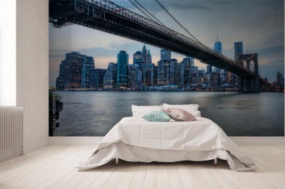 Fototapeta Most Brookliński z panoramą Manhattanu