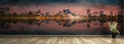Fototapeta Noc Kuala Lumpur, Pałac Kultury