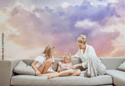 Fototapeta Pastelowe niebo z chmurami