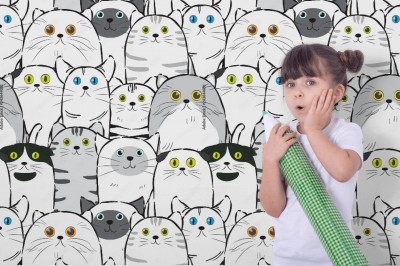 Fototapeta do pokoju dziecka w kocie wzory