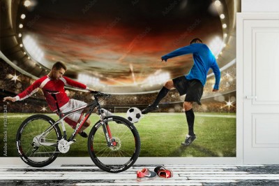 Fototapeta Mecz piłki nożnej na stadionie