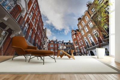 Fototapeta Piękne gruzińskie budynki w dzielnicy Marylebone w londyńskiej dzielnicy West End
