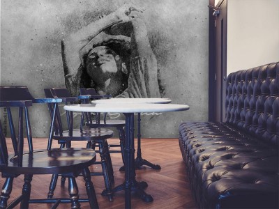 Fototapeta Portret zatopiony w abstrakcyjnej szarości