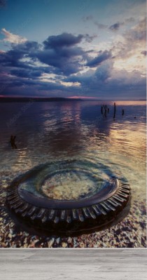 Fototapeta Zachód słońca nad jeziorem