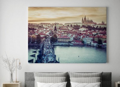 Obraz na płótnie Most Karola i inne zabytki w Pradze