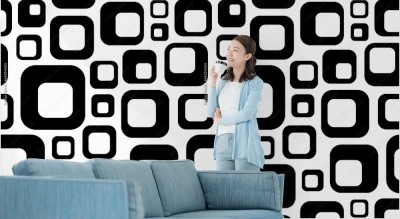 Tapeta Jednolity wzór kwadratów