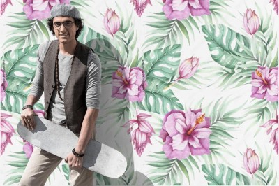 Fototapeta ścienna w tropikalne kwiaty