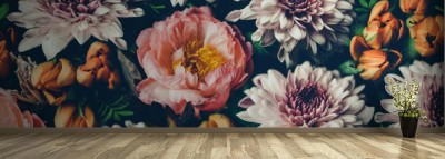 Fototapeta Kwiatowe tło w stylu barokowym