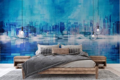 Fototapeta Panorama Nowego Jorku w malarstwie artystycznym