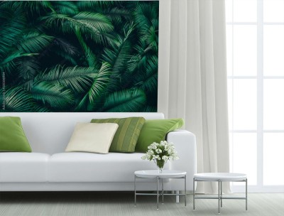 Fototapeta z wzorem pod telewizor w salonie