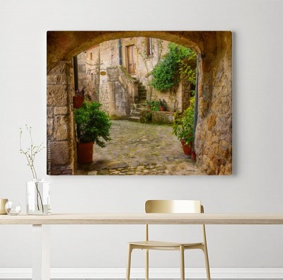 Obraz na płótnie Uliczka ze średniowiecznych Włoch