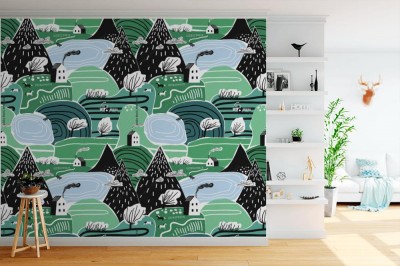 Tapeta w stylu skandynawskim dla dzieci