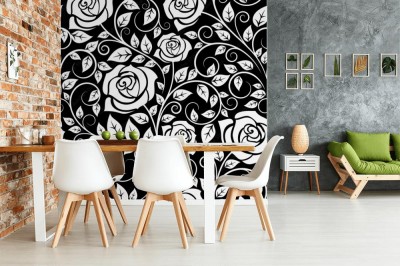 Fototapeta Czarno-białe róże