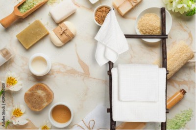 Fototapeta Kosmetyki na jasnym tle