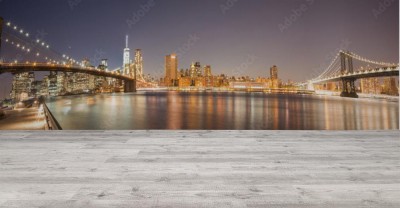 Fototapeta Panoramiczny widok na Brooklyn Bridge i Manhattan