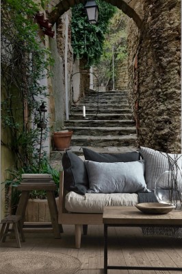 Fototapeta Schody w starej uliczce