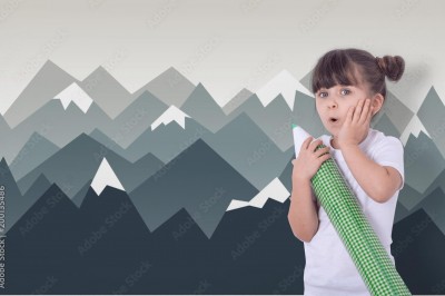 Fototapeta z geometrycznym wzorem do pokoju chłopca