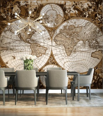 Fototapeta Mapa starego świata w stylu retro