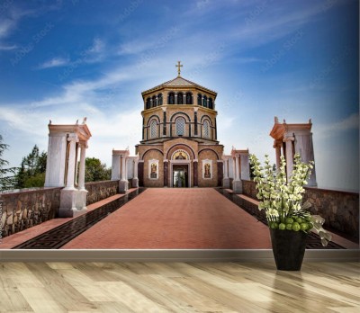 Fototapeta piękna prawosławna kaplica w górach troodos na cyprze