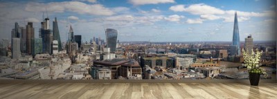 Fototapeta Szeroka Panorama z miastem