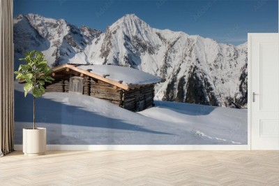 zimowa-panorama-z-chata-narciarska-i-gora