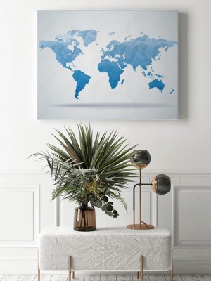 Obraz na płótnie Mapa świata w stylu wielokąta