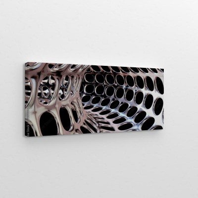 Obraz na płótnie wewnątrz abstrakcyjnej metalowej rury lub tunelu