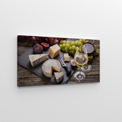 Obraz na płótnie Wino i ser