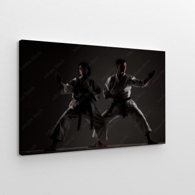 zawodnicy-karate-na-ciemnym-tle