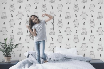 Fototapeta dla dziewczynki z niedźwiadkiem