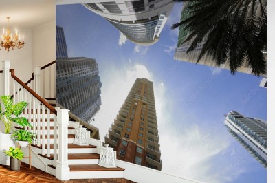 Fototapeta Abstrakcyjna architektura z żabiej perspektywy