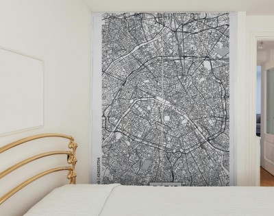 Naklejka na szafę Mapa Paryża