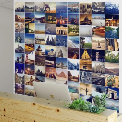 Fototapeta Kolaż zdjęć najczęściej odwiedzanych miejsc na świecie