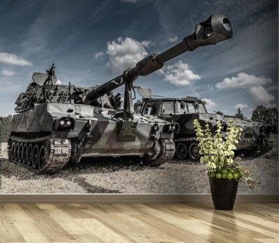 Fototapeta Machiny wojenne na polu bitwy