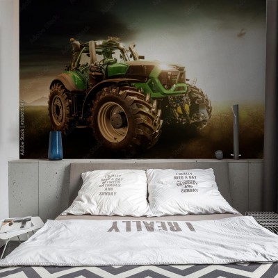 Fototapeta Traktor ma polu