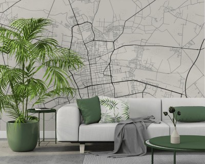 Fototapeta Wektorowa mapa Łodzi