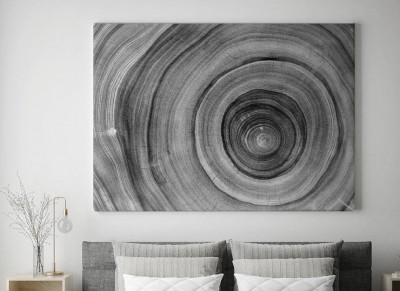 Obraz na płótnie Czarno-białe tekstury drewna cięcia