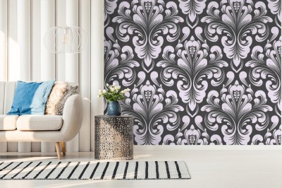 Tapeta w klasyczny luksusowy staromodny ornament damasceński
