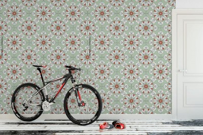 Tapeta z kwiatowym ornamentem