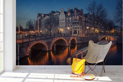 Fototapeta Amsterdam miastem mostów
