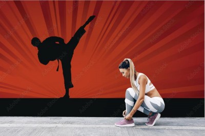 Fototapeta Sylwetka Karateki