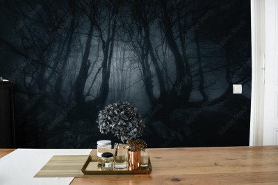 Fototapeta Koszmarny las z przerażającymi drzewami