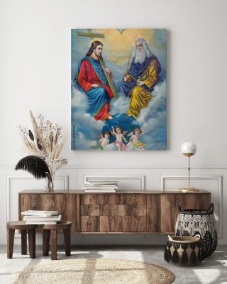 Obraz na płótnie Typowy katolicki obraz Świętej Trójcy 