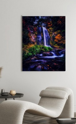 Obraz na płótnie Wodospad w lesie