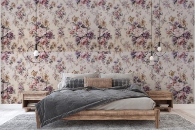 Tapeta Vintage w kwiaty 