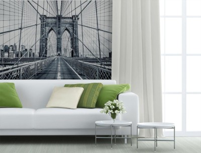 Fototapeta Czarno-biały Most Brookliński 3D