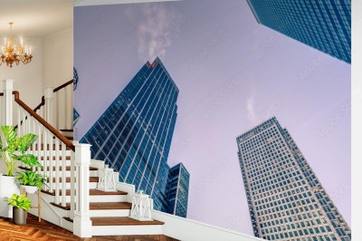Fototapeta Nowoczesna architektura w mieście - widok z dołu