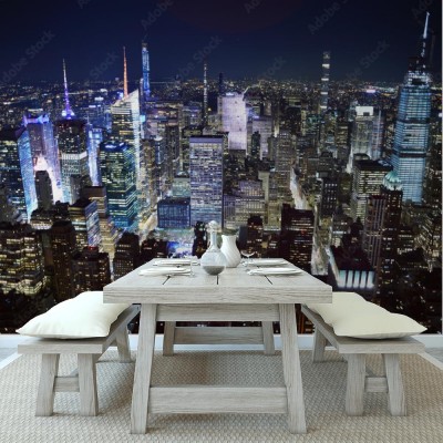 Fototapeta Nowy Jork nocą - widok z Empire State Building