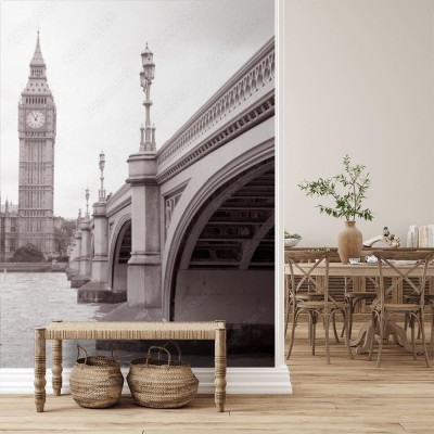 Fototapeta Westminster Bridge i Big Ben w odcieniach sepii