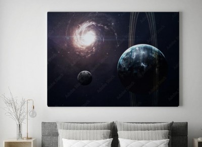 Obraz na płótnie Nieskończone tło z mgławic i gwiazd